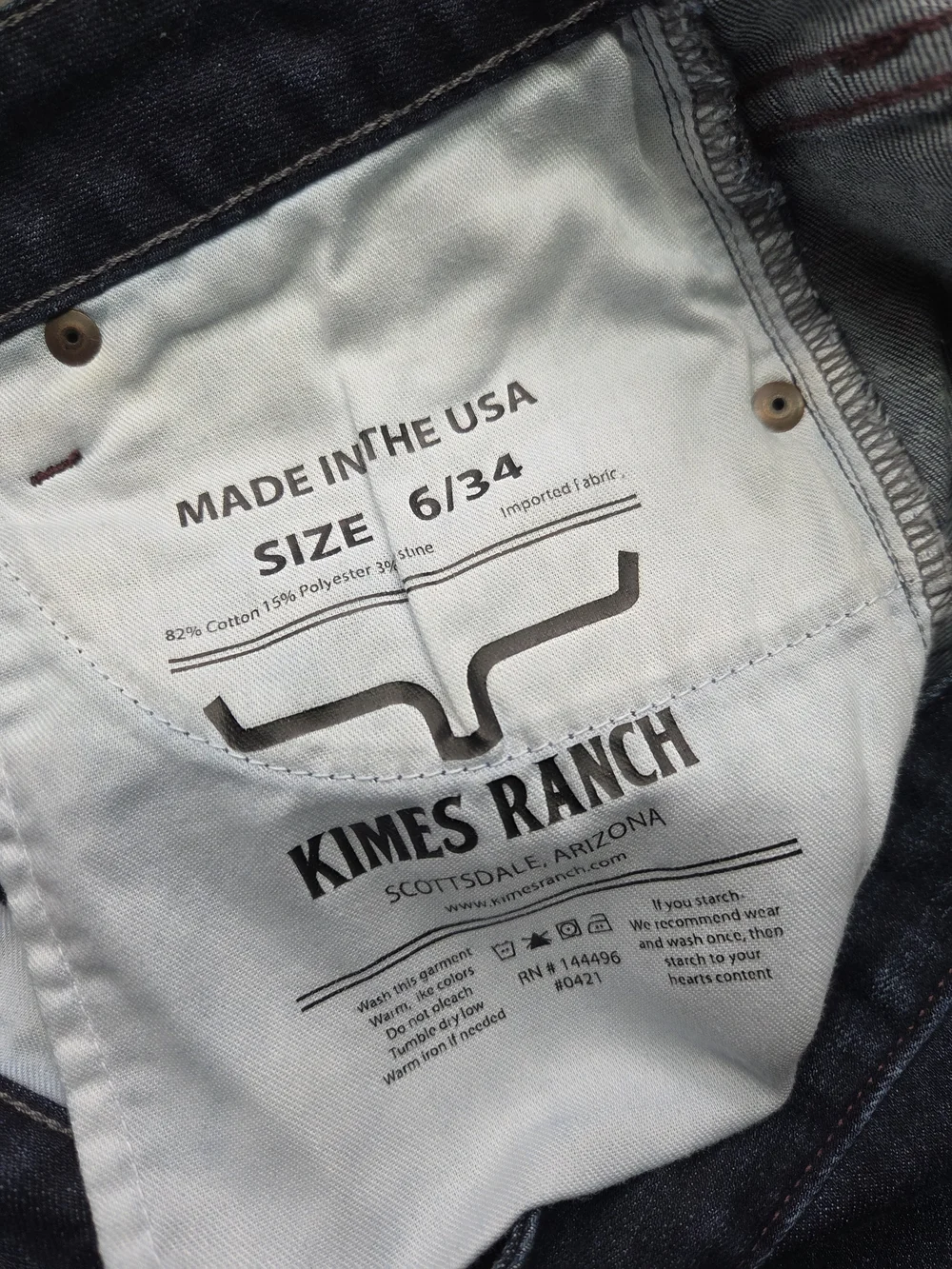 Kimes Ranch Audrey Dark Wash Low Rise Bootcut Jeans, Size 6/34 - Picture 7 of 7